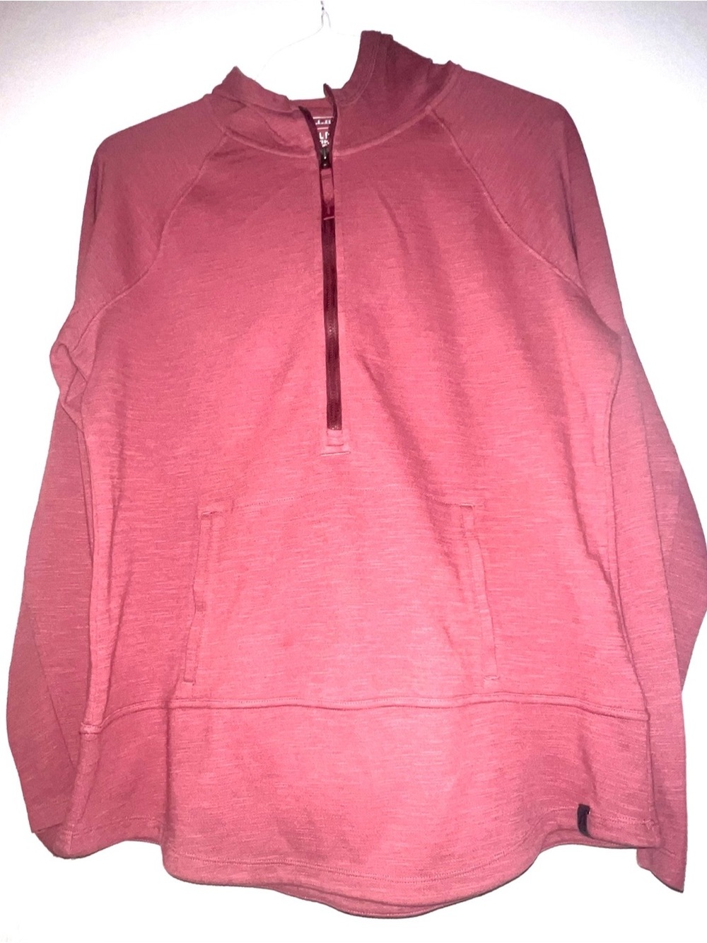 L.L. Bean Women's Rose Coral Quarter‑Zip Sweater